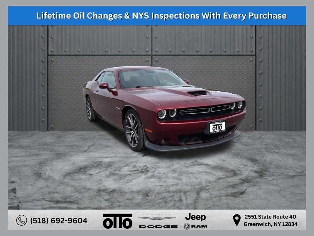 2022 Dodge Challenger R/T in Octane Red Pearlcoat — front three-quarter view