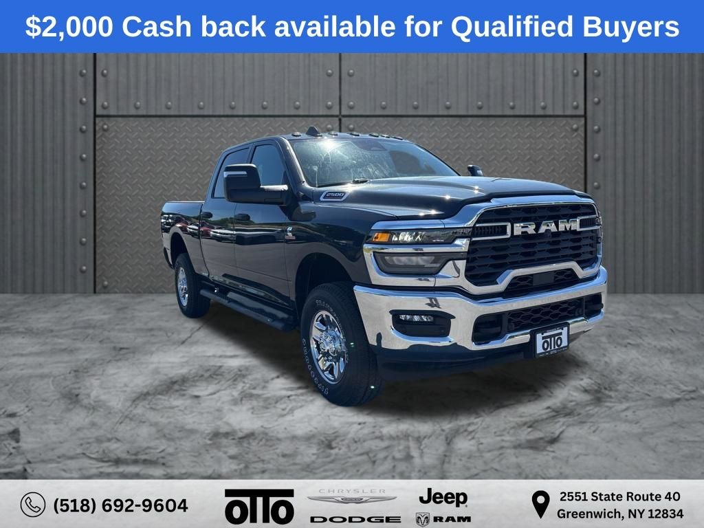 2026 RAM Ram 2500 RAM 2500 TRADESMAN CREW CAB 4X4 6'4' BOX in Forged Blue Metallic Exterior Paint — front three-quarter view